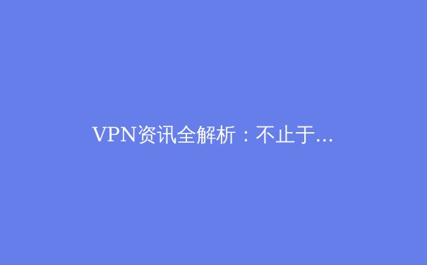 VPN资讯全解析：不止于连接，更是数字时代的生存策略 - 4