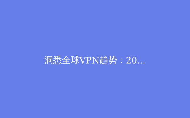 洞悉全球VPN趋势：2024年网络安全与数字自由的关键资讯 - 2