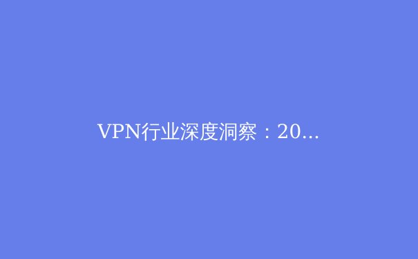 VPN行业深度洞察：2024年安全连接、数据隐私与法规发展的新趋势 - 3